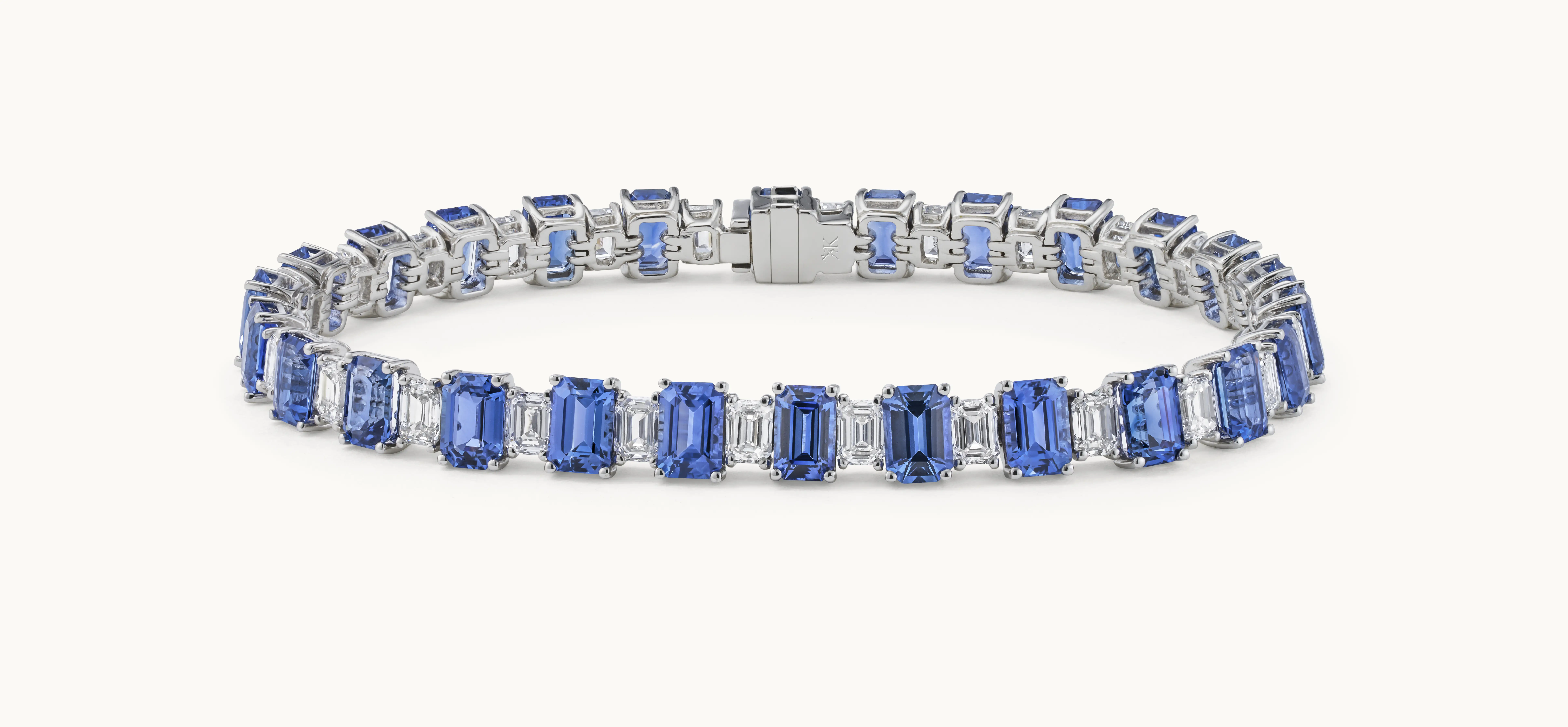 Classic Krieger sapphire bracelet - 18k white gold - Hans D. Krieger